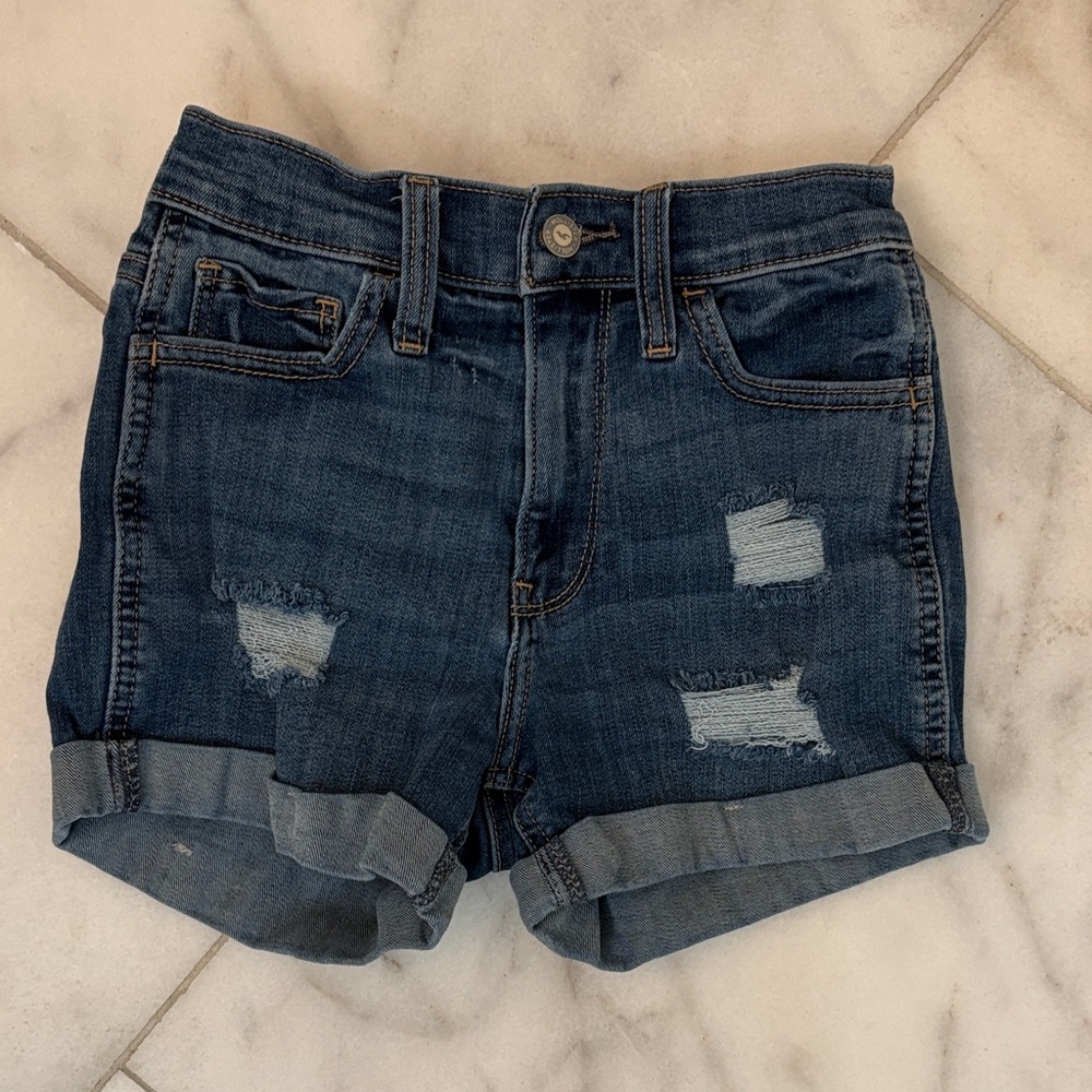 Hollister Distressed Blue Jean Shorts